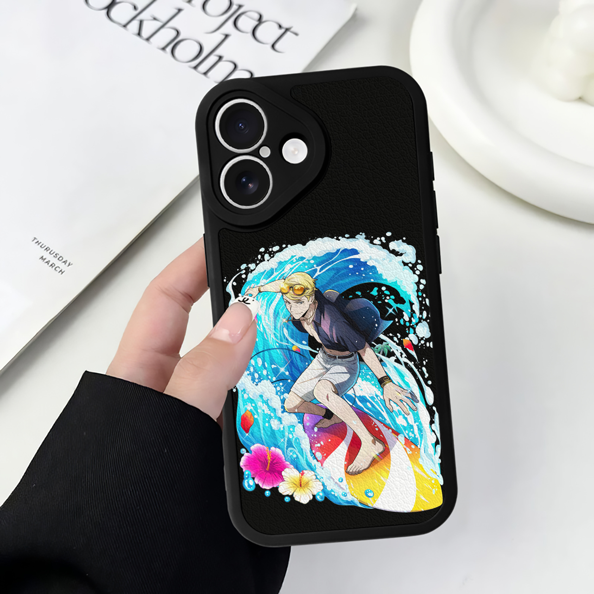 （画像用） 文豪ストレイドッグス Bungo Stray Dogs 【iPhone 16シリーズ対応】シリコンスマホケース（レザー調） 材質：シリコン